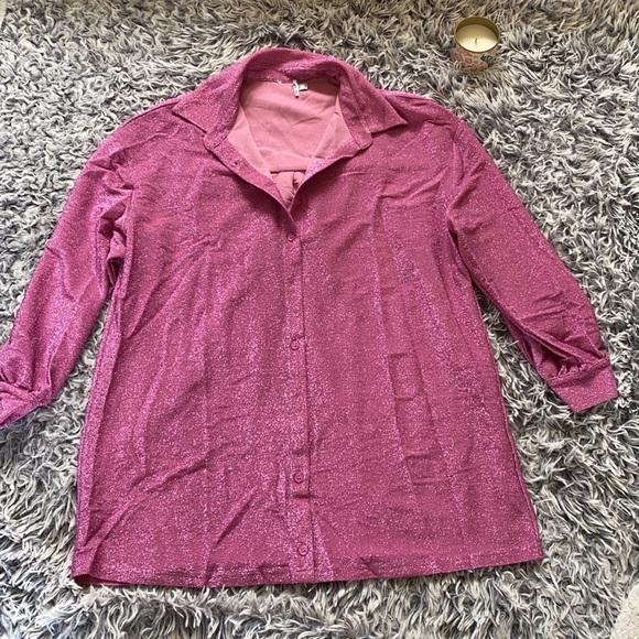 NWOT Princess Polly Pink EVOLVING SHIRT Button Down Dress - Picture 9 of 16